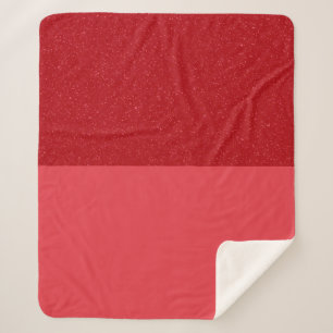 Two-Tone Tomato Red Sherpa Blanket – Customisable