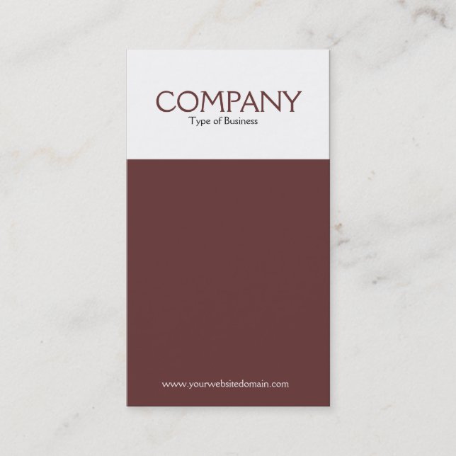 Two Tone Vertical (663333) Business Card (Front)