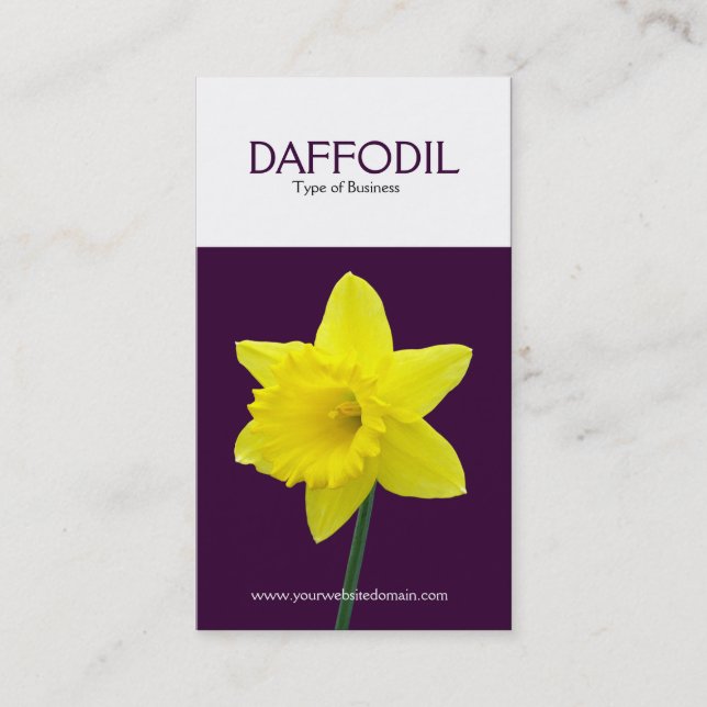 Two Tone Vertical Daffodil (330033) Business Card (Front)
