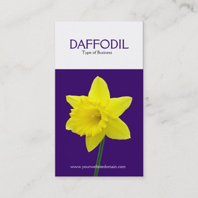 Two Tone Vertical Daffodil (330066) Business Card (Front)