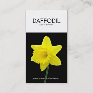 Two Tone Vertical Daffodil (Black) Business Card