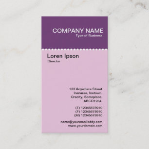 Two Tone Vertical - Dotted Rule Business Card