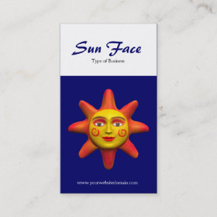 Two Tone Vertical (Sun Face) Business Card