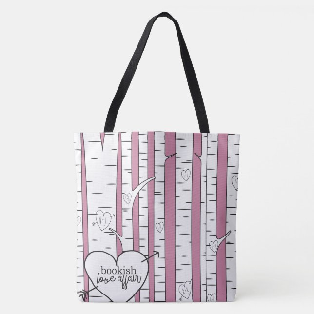Two Toned Bookish Love Affair Tote Bag (Front)