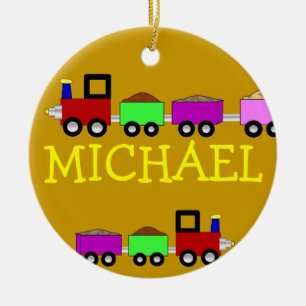 Two toned Choo Choo Train Personalised Ornament