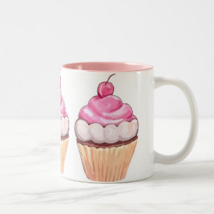 TWO-TONED CUPCAKE COFFEE & TEA MUGS - KITCHEN GIFT