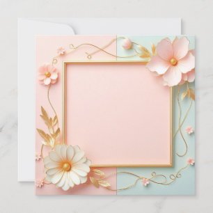 Two-Toned Floral Invitation