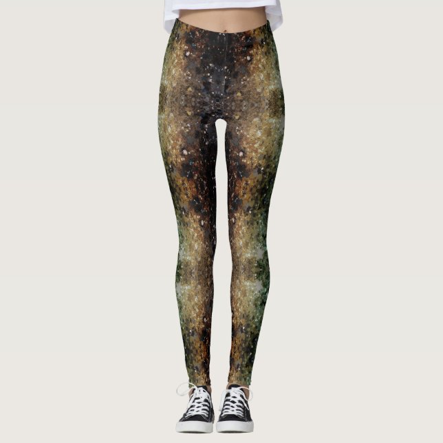 Two Toned Front + Back Pair of Customised Modern Leggings (Front)