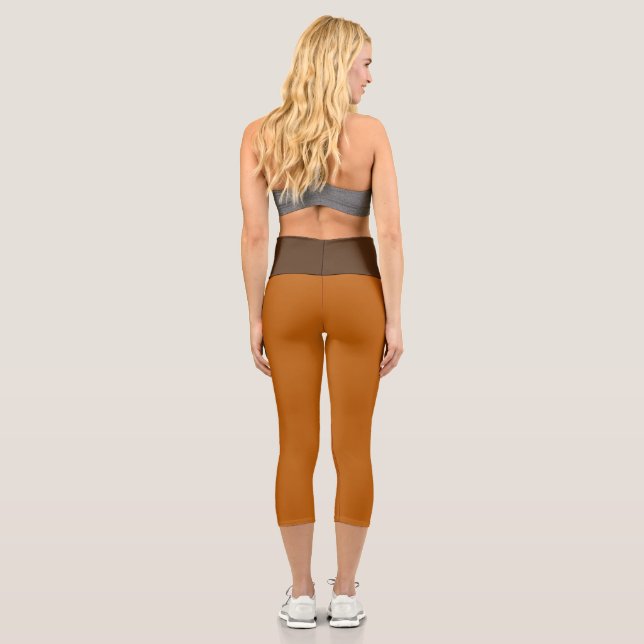 TWO TONED / High Waisted Capris (Back)