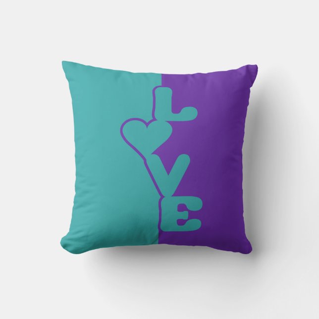 Two-Toned Love custom throw pillow (Front)