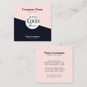 Two Toned Modern Logo Square Business Card