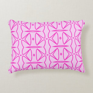 Two Toned Pink Pattern Accent Pillow