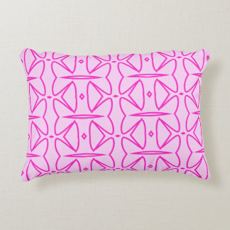 Two Toned Pink Pattern Accent Pillow