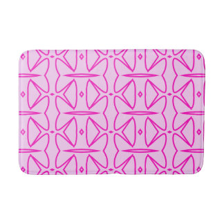 Two Toned Pink Pattern Bath Mat