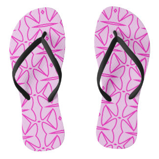 Two Toned Pink Pattern Flip Flops