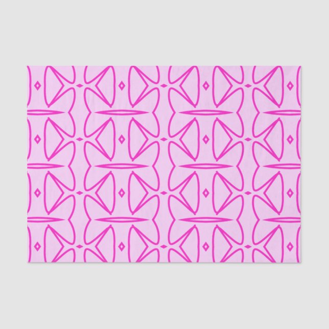 Two Toned Pink Pattern Tissue Paper (Front)