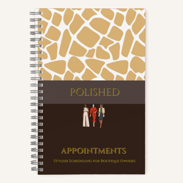 Two Toned Polished Appointment Notebook (Front)