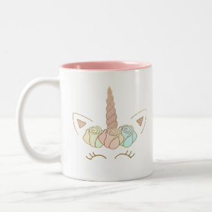 Two Toned Unicorn Mug With Pink Inside