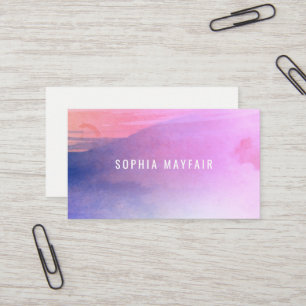 Two Toned Watercolor Business Card