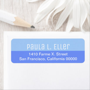 Two Tones of Blue return address label