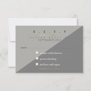two tones of grey rsvp card