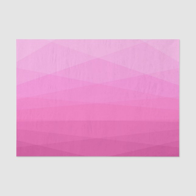 Two Tones Pink Polygonal Pattern Tissue Paper (Front)