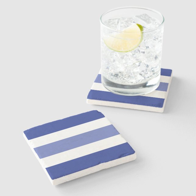 Two Tones Stripes  Stone Coaster (Side)