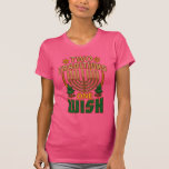Two Traditions One Wish Hanukkah Graphic T-Shirt<br><div class="desc">Celebrate Hanukkah with pride and humour while gathering with the whole family. This festival graphic design makes a perfect gift for the holidays. Whether for your wife,  neighbour,  family,  aunt,  or cousin</div>