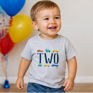 Two Transportation Birthday Shirt