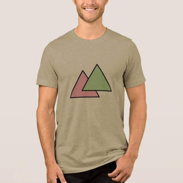 Two triangle chain Tri-Blend shirt (Front)