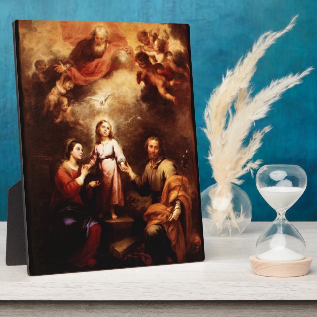 Two Trinities - The Holy Family - Murillo Plaque (Side)