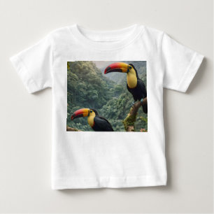 Two Tropical Toucan Birds, Baby T-Shirt