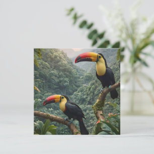 Two Tropical Toucan Birds, Invitation