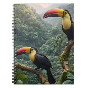 Two Tropical Toucan Birds, Notebook