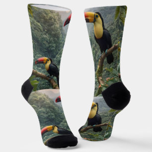 Two Tropical Toucan Birds, Socks