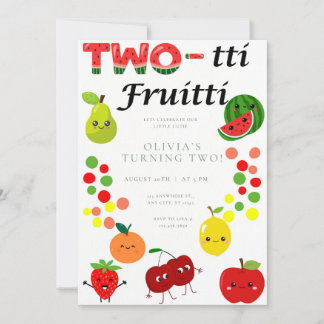 Two-tti Fruitti Birthday Party Invitation