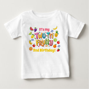 Two-tti Fruity 2nd Birthday Party Baby T-Shirt