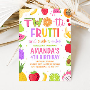 Two-tti Frutti 2nd Birthday Invitation
