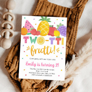 Two-tti Frutti 2nd Birthday Invitation