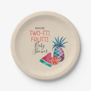 Two-tti Frutti Baby Shower Paper Plate