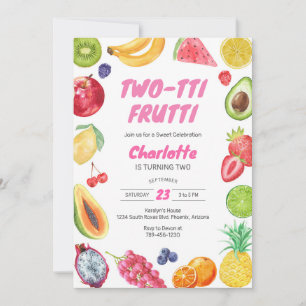 Two-tti Frutti Birthday Invitation