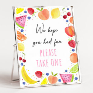 Two-tti Frutti Birthday Party Favour Sign