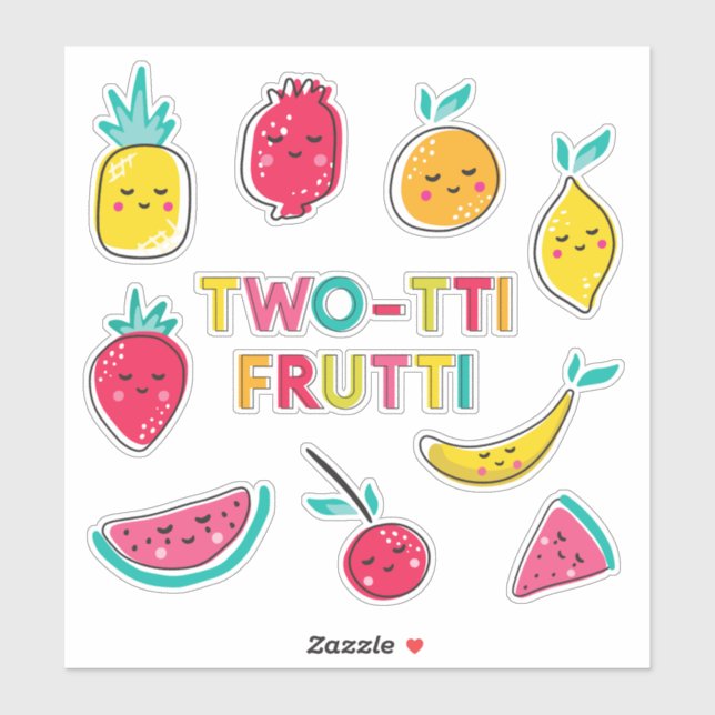 Two-tti Frutti Cute Fruit Cocktail Characters (Sheet)