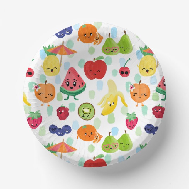 Two-tti Frutti Cutie Fruit Birthday Party Paper Plate (Front)