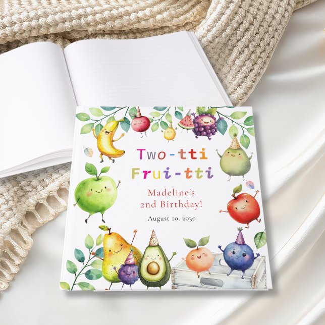 Two-tti Frutti Dancing Fruits 2nd Birthday Party Guest Book (Creator Uploaded)