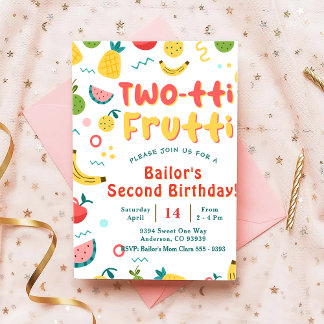 Two-tti Frutti | Fruit Party Birthday Invitation