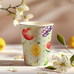 Two-tti frutti fruit pattern birthday party paper cups