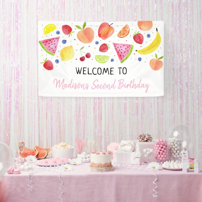 Two-tti Frutti Fruit Second Birthday  Banner (Party)