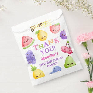 Two-tti Frutti! Girl Pink Cutie Fruit 2nd Birthday Favour Bags