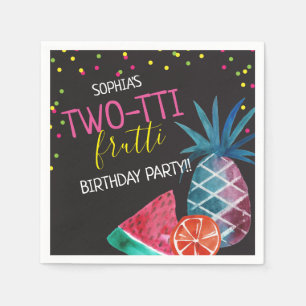 Two-tti Frutti Girl's 2nd Birthday Party Napkin